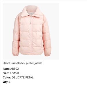 BNWOT.  Jcrew factory puffer jacket